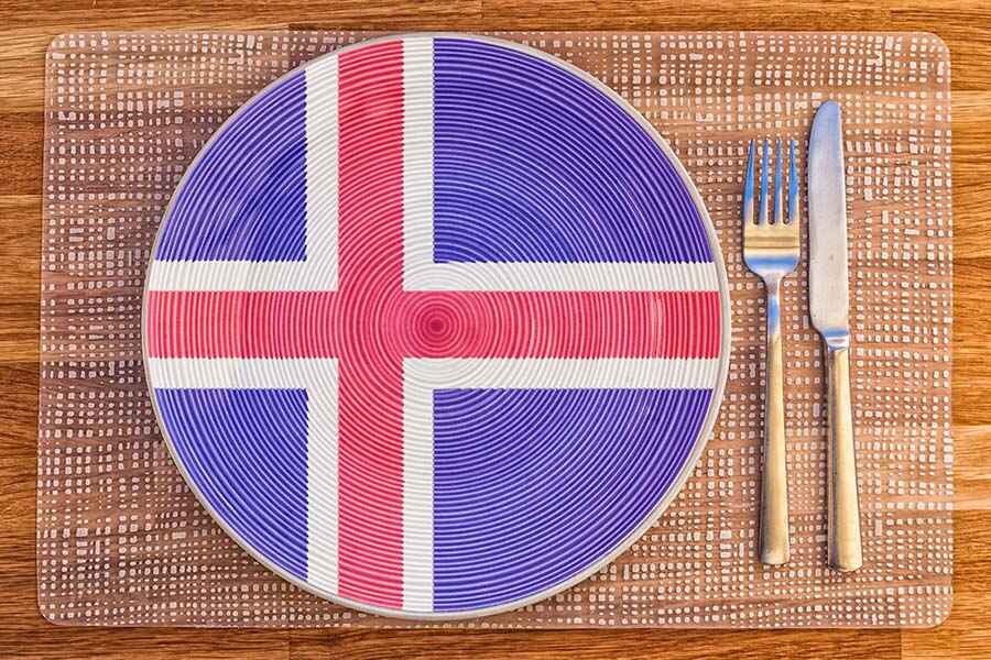 iceland flag dish